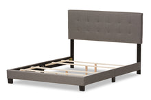 Load image into Gallery viewer, Baxton Studio Brookfield Modern and Contemporary Grey Fabric Upholstered Grid-tufting King Size Bed