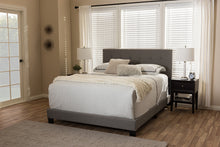 Load image into Gallery viewer, Baxton Studio Brookfield Modern and Contemporary Grey Fabric Upholstered Grid-tufting King Size Bed