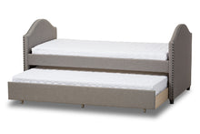 Load image into Gallery viewer, Baxton Studio Alessia Modern and Contemporary Grey Fabric Upholstered Daybed with Guest Trundle Bed