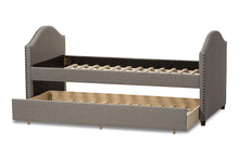 Load image into Gallery viewer, Baxton Studio Alessia Modern and Contemporary Grey Fabric Upholstered Daybed with Guest Trundle Bed