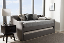 Load image into Gallery viewer, Baxton Studio Barnstorm Modern and Contemporary Grey Fabric Upholstered Daybed with Guest Trundle Bed