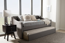 Load image into Gallery viewer, Baxton Studio Barnstorm Modern and Contemporary Grey Fabric Upholstered Daybed with Guest Trundle Bed