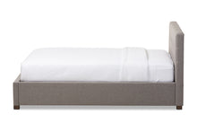 Load image into Gallery viewer, Baxton Studio Brandy Modern and Contemporary Grey Fabric Upholstered Queen Size Platform Bed with Storage Drawer
