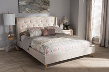 Load image into Gallery viewer, Baxton Studio Adelaide Retro Modern Light Beige Fabric Upholstered Full Size Platform Bed