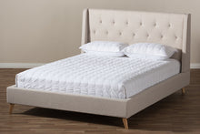 Load image into Gallery viewer, Baxton Studio Adelaide Retro Modern Light Beige Fabric Upholstered Full Size Platform Bed