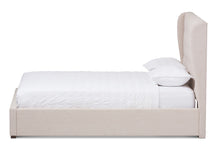 Load image into Gallery viewer, Baxton Studio Taylor Modern and Contemporary Light Beige Fabric Queen Size Gas-Lift Platform Bed