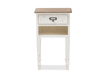 Load image into Gallery viewer, Baxton Studio Dauphine Provincial Style Weathered Oak and White Wash Distressed Finish Wood Nightstand