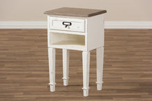 Load image into Gallery viewer, Baxton Studio Dauphine Provincial Style Weathered Oak and White Wash Distressed Finish Wood Nightstand