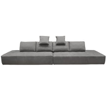 Load image into Gallery viewer, Cloud 2PC Lounge Seating Platforms with Moveable Backrest Supports in Space Grey Fabric by Diamond Sofa