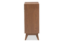 Load image into Gallery viewer, Baxton Studio Calypso Mid-Century Modern White and Walnut Wood 4-Drawer Storage Chest