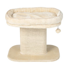 Load image into Gallery viewer, Modern Cat Tree Tower with Large Plush Perch and Sisal Scratching Plate-Beige