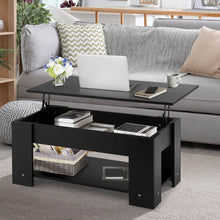 Load image into Gallery viewer, Coffee Table with Lift-up Desktop and Hidden Storage-Black