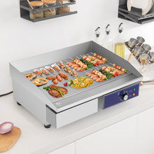 Load image into Gallery viewer, Commercial Electric Griddle with 122℉-572℉ Adjustable Temperature Control-Silver