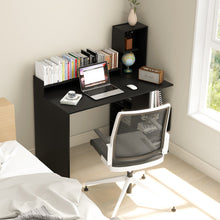 Load image into Gallery viewer, Modern Computer Desk with Storage Bookshelf and Hutch for Home Office-Black