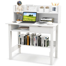 Load image into Gallery viewer, Home Office Computer Desk with Storage Shelves and Drawer Ideal for Working and Studying