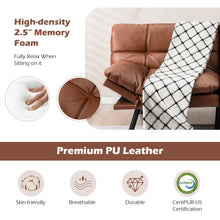 Load image into Gallery viewer, Convertible Memory Foam Futon Sofa Bed with Adjustable Armrest-Brown