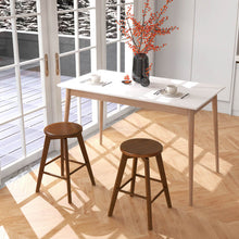 Load image into Gallery viewer, 2 Set of 24.5 Inch Counter Height Bar Stool with Rubber Wood Frame