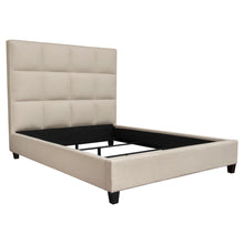 Load image into Gallery viewer, Devon Grid Tufted Queen Bed in Sand Fabric by Diamond Sofa