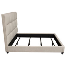 Load image into Gallery viewer, Devon Grid Tufted Queen Bed in Sand Fabric by Diamond Sofa
