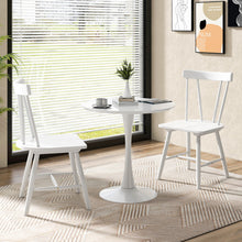 Load image into Gallery viewer, Windsor Style Armless Chairs with Solid Rubber Wood Frame-White