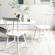 Load image into Gallery viewer, Windsor Style Armless Chairs with Solid Rubber Wood Frame-White