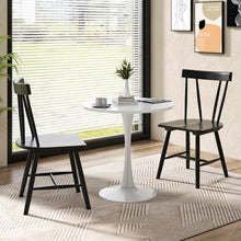 Load image into Gallery viewer, Windsor Style Armless Chairs with Solid Rubber Wood Frame-Black