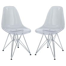 Load image into Gallery viewer, Paris Dining Side Chair Set of 2 in Clear