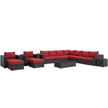 Load image into Gallery viewer, Sojourn 11 Piece Outdoor Patio Sunbrella¨ Sectional Set by Modway
