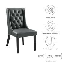 Load image into Gallery viewer, Baronet Button Tufted Vegan Leather Dining Chair by Modway