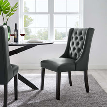 Load image into Gallery viewer, Baronet Button Tufted Vegan Leather Dining Chair by Modway