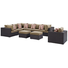 Load image into Gallery viewer, Convene 9 Piece Outdoor Patio Sectional Set by Modway