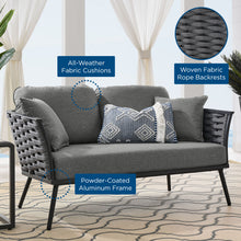 Load image into Gallery viewer, Stance Outdoor Patio Aluminum Loveseat by Modway