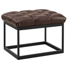 Load image into Gallery viewer, Cherish Antique Button Tufted Faux Leather Ottoman by Modway