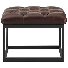 Load image into Gallery viewer, Cherish Antique Button Tufted Faux Leather Ottoman by Modway