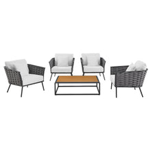 Load image into Gallery viewer, Stance 5 Piece Outdoor Patio Aluminum Sectional Sofa Set by Modway
