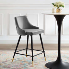 Load image into Gallery viewer, Adorn Performance Velvet Counter Stool by Modway