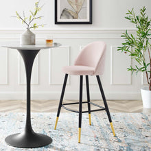 Load image into Gallery viewer, Cordial Performance Velvet Bar Stools Set of 2 by Modway