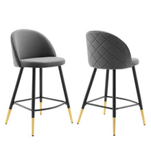 Load image into Gallery viewer, Cordial Performance Velvet Counter Stools Set of 2 by Modway