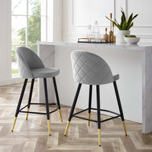 Load image into Gallery viewer, Cordial Performance Velvet Counter Stools Set of 2 by Modway