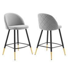 Load image into Gallery viewer, Cordial Performance Velvet Counter Stools Set of 2 by Modway
