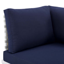 Load image into Gallery viewer, Harmony Sunbrella¨ Basket Weave Outdoor Patio Aluminum Corner Chair by Modway