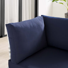 Load image into Gallery viewer, Harmony Sunbrella¨ Basket Weave Outdoor Patio Aluminum Corner Chair by Modway