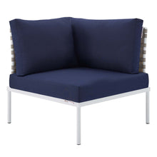 Load image into Gallery viewer, Harmony Sunbrella¨ Basket Weave Outdoor Patio Aluminum Corner Chair by Modway