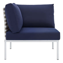 Load image into Gallery viewer, Harmony Sunbrella¨ Basket Weave Outdoor Patio Aluminum Corner Chair by Modway