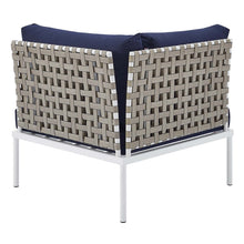 Load image into Gallery viewer, Harmony Sunbrella¨ Basket Weave Outdoor Patio Aluminum Corner Chair by Modway