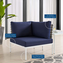 Load image into Gallery viewer, Harmony Sunbrella¨ Basket Weave Outdoor Patio Aluminum Corner Chair by Modway