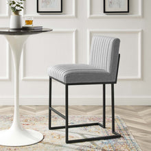 Load image into Gallery viewer, Indulge Channel Tufted Fabric Counter Stool by Modway
