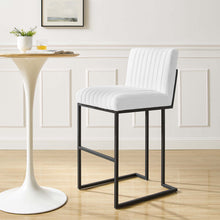 Load image into Gallery viewer, Indulge Channel Tufted Fabric Bar Stool by Modway