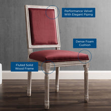 Load image into Gallery viewer, Court French Vintage Performance Velvet Dining Side Chair by Modway