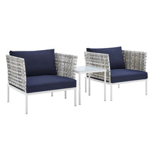 Load image into Gallery viewer, Harmony 3-Piece Sunbrella¨ Basket Weave Outdoor Patio Aluminum Seating Set by Modway